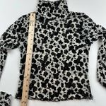 Altar'd State  Sheer Black and White cow print mesh top mock neck Size S layer Photo 10