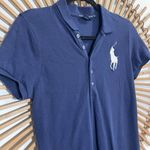 Ralph Lauren Sport Navy Polo Big Pony Short Slv Shirt Dress Preppy Tennis Prep L Photo 3