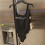 Nike ππ U-Back One-Piece Swimsuit ~ Jet Black Large L NWT Photo 4