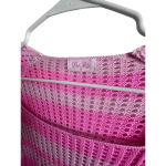 Pink Lily  Square Neck Long Sleeve Cropped Oversized Net Sweater Size Medium Photo 3