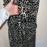 Valerie Bertinelli Black and Tan Animal Print Sleeveless Mini Dress Photo 1