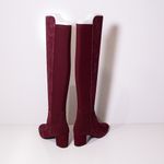Stuart Weitzman NEW  Gillian 60 City Suede Leather Block Heel Boot Burgundy 10 Photo 2