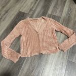 Jonathan Simkhai maya fuzzy knit peach cropped sweater size XS vacation‎ Photo 1