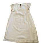 James Ascher White with Turquoise Cerulean Blue Flutter Sleeve Embroidered o Photo 3