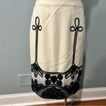 Nanette Lepore  Cream Wool Blend Seraphim Patterned Ombre Skirt Size 6 Photo 2