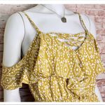 Indulge  Cold Shoulder Patterned Ruffle Mini Dress Photo 3