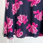 Show Me Your Mumu SMYM • Kylie Mini Dress swing floral chiffon Midnight Rocky Rose navy blue pink Photo 6