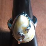 Connemara Marble Claddagh Sterling Silver Ring (Size 6) Photo 0