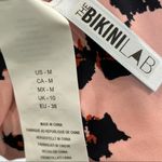 The Bikini Lab  Women's Black/Pink Feline Fine Reversible Bikini Swim Bottom sz M Photo 4