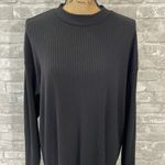 Old Navy Old NavyBlack Mockneck Ribbed MIDI Dress Photo 1