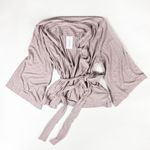 Lovers + Friends NEW Ribbed Knit Stretch Belted Open Front Kimono Cardigan Mauve Photo 0