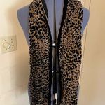 Vintage Brown Black Velvet Leopard Wrap/Shawl Photo 0