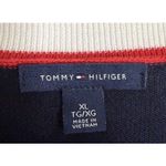 Tommy Hilfiger Womens XL Red Blue White Button Up Sweater Cardigan Preppy Logo Photo 2