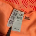 Aerie  Bikini Bottom High Cut Cheeky Palm Leaf Print Orange XL Photo 2