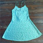 secret treasures Y2K Style Green Floral Slip Dress With Lace Up Back ~ Size Medium 💚🍄 Photo 5