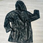 Jacqueline Ferrar Vintage Black Genuine Leather  Coat Jacket Photo 3