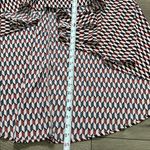 Mulla High Low Ruffle Cut Out Maxi Dress Red Black Geometric Size Medium Photo 13