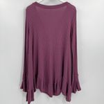 Free People  Olivia Henley Tunic Top Oversized Waffle Knit V-Neck‎ Size Small Photo 5