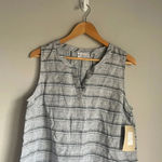 Habitat NEW  - Linen Black Striped Dress Photo 3