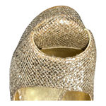 Michael Kors  Sparkling Gold Peep-Toe Heels excellent condition size 5 Photo 6