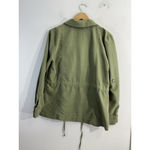 Requirements Womans  Jacket Small Green Button Up Draw String Waist Photo 1