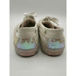 Sperry  Top-Sider Iridescent Sequin Boat Shoes Pink/White EUC!! Photo 3