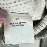 Sweet Grey Open Front Cardigan Cotton Blend Textured Stripes Women’s Size Large Gray Photo 7