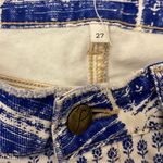 Paige  Womens Monica Verdugo Royo Diana Patchwork Skinny Jeans Blue White Size 27 Photo 5