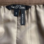 Nic+Zoe Faux Suede brown midi pleated skirt size 2 Excellent preowned Photo 3