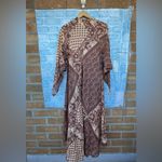 BLUE BOHEME Audrey Printed Maxi kaftan Dress Butterfly Sleeves brown large Brown Photo 7