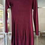 EXPRESS maroon sweater dress with cowl neck Photo 2