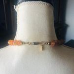 Vintage handcrafted genuine carnelian agate necklace Gold Photo 5