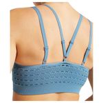 Gymshark Bra Top Womens XS Energy Seamless Strappy Laser Cut Workout Stone Blue Photo 14