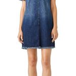 Current/Elliott  The Frayed Edge Denim Shift Dress Photo 0