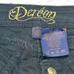 Y2k Dereon Zipper Low Rise Slim Jeans‎ 3/4 Black Photo 4