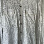 Eddie Bauer 🤍 White Sheer Print Button Down Shirt with Cuffs Photo 1