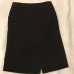 Loft Ann Taylor Petite 0P Black pencil skirt w Split Photo 3