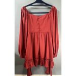 Altar'd State  Rust Satin Babydoll Mini Dress Sz XS Photo 7