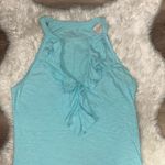 Lilly Pulitzer  Pastel Blue Racerback Ruffle Top Sz M Photo 5