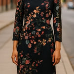 Antonio Melani  Women's Black Floral Dress Photo 0