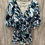 Lovers + Friends  Revolve Isabelle Romper Tribal Wave Tie Dye Blue Womens Size S Photo 1