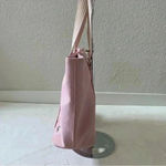 Lacoste PVC Tote Bag Baby Pink Canvas Handles Y2K Shoulder Bag Matching Wallet Photo 1