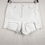 Good American Good‎ American White The Bombshell Denim Shorts Photo 1