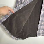 L.L.Bean fleece lined plaid flannel button down shirt size medium Photo 2