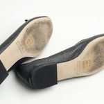 Saks 5th Avenue SAKS FIFTH AVENUE Black Bow Raffia Ballet Flats, Size EU 37.5 Photo 2