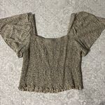 Marshalls Cropped Leopard Print Blouse Top Photo 0