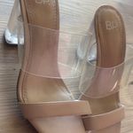 BP Women's Tan Clear Strap Mules Photo 4