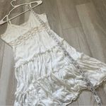 Coquette Ruffle Dress tiered mini crochet White medium coastal bohemian feminine Photo 2