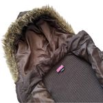 Say What? Vintage Y2K Say What? Chocolate Brown Hooded Button Puffer Jacket Size XL Photo 7