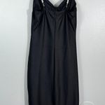 Love j Black Beaded Pearl Convertible Strap Bodycon Midi Dress Medium M Formal Photo 5